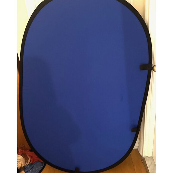 59x39” Green Blue Screen Backdrop Collapsible Oval Background Studio Photo - Picture 4 of 5